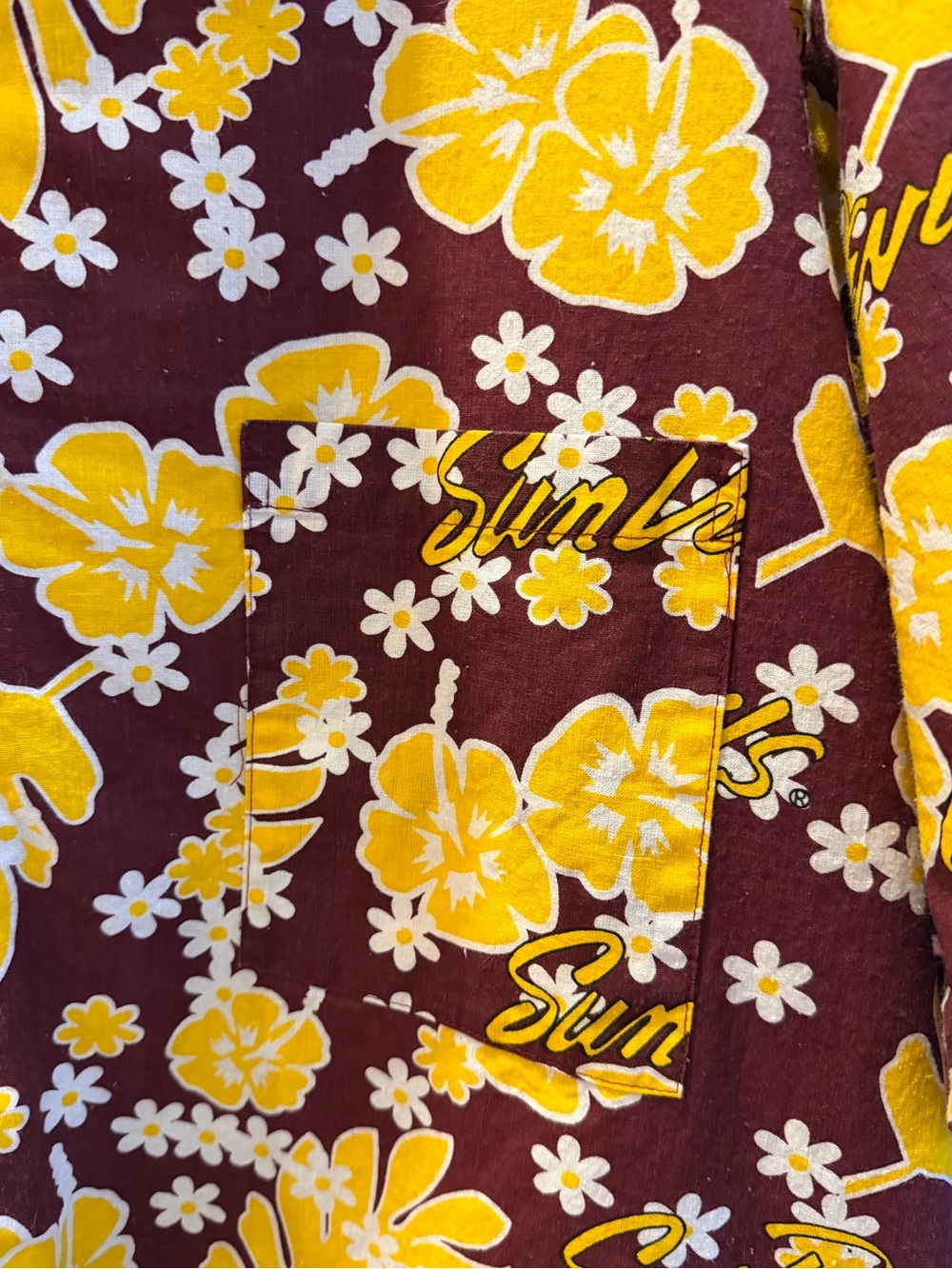 ASU Sun Devils Floral Button-Up Short sleeve shirt. SZ XL - Picture 2 of 5